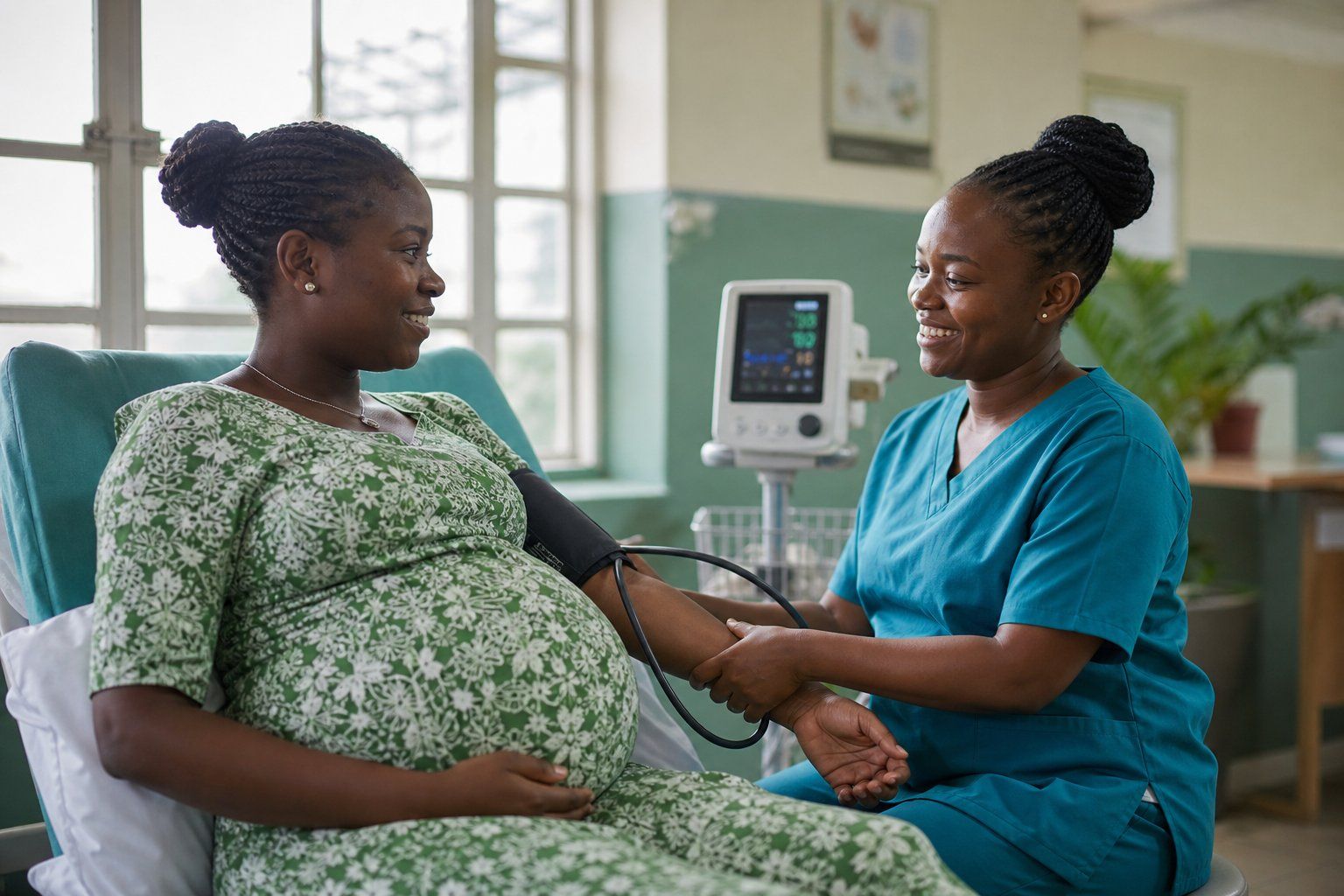 Antenatal clinic consultation at Pumwani
