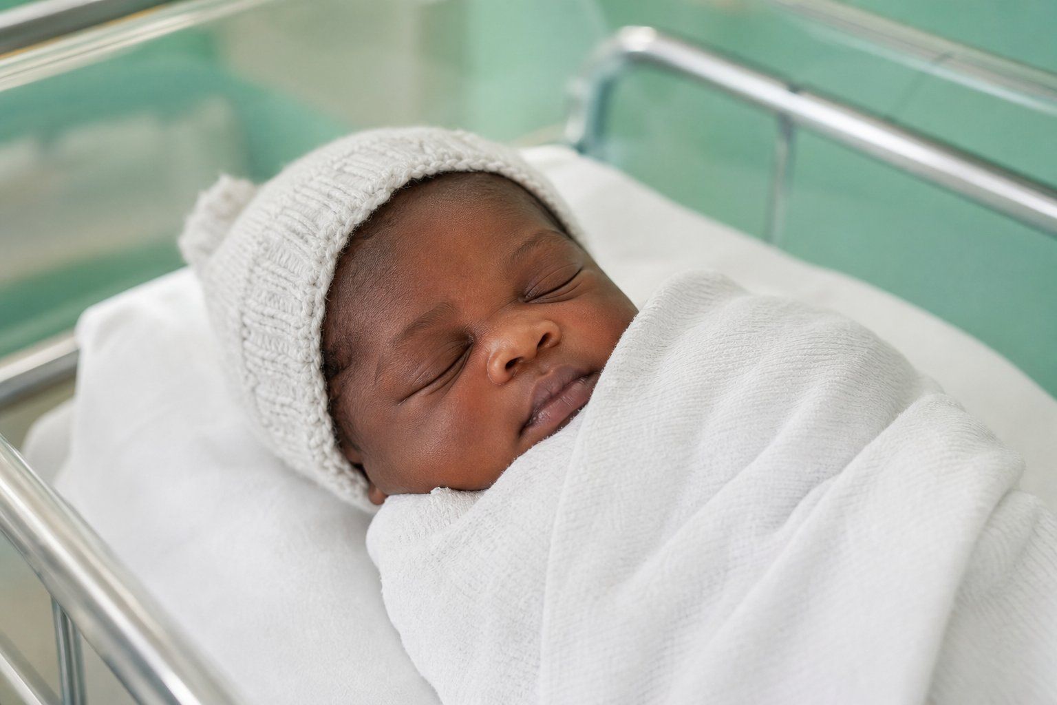 Newborn baby in the special care wing